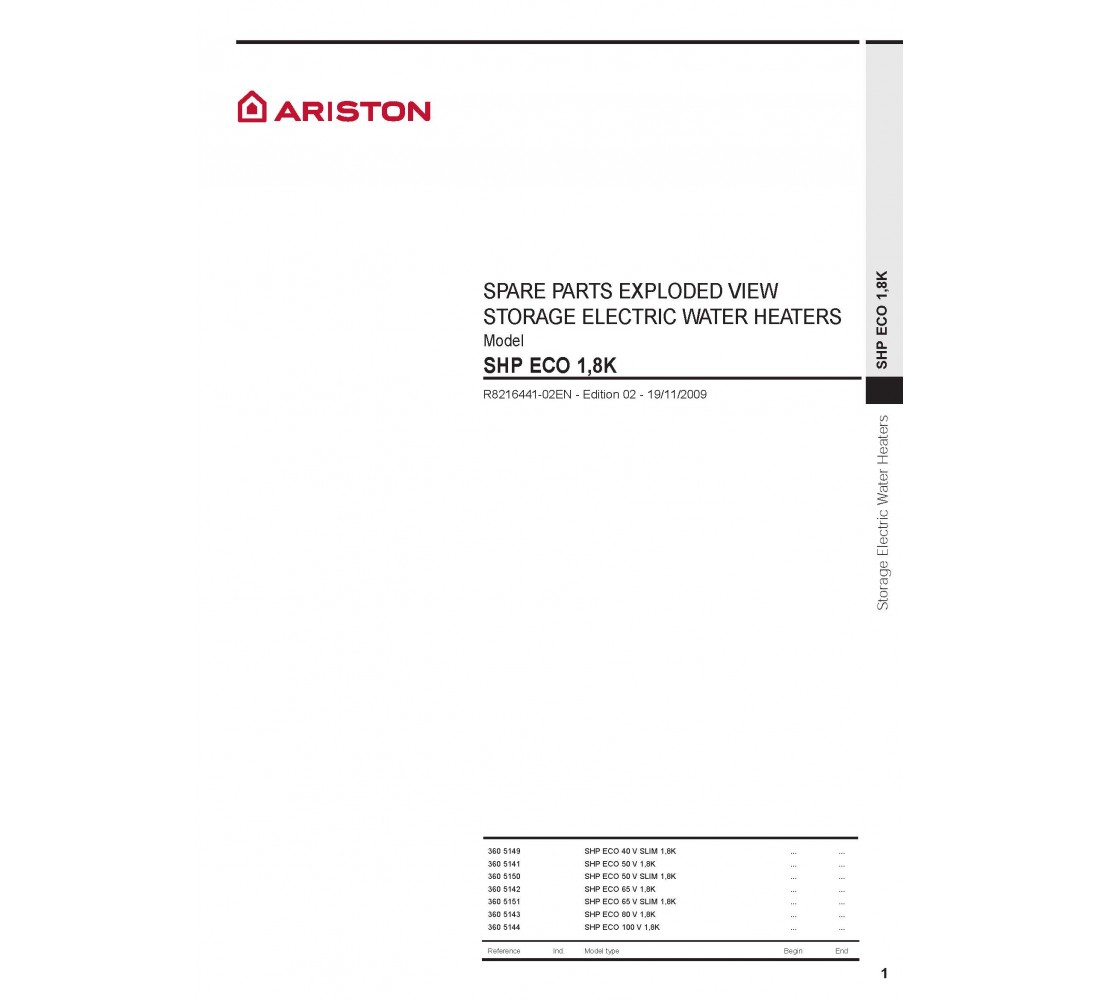 ARISTON SHP ECO 1,8K